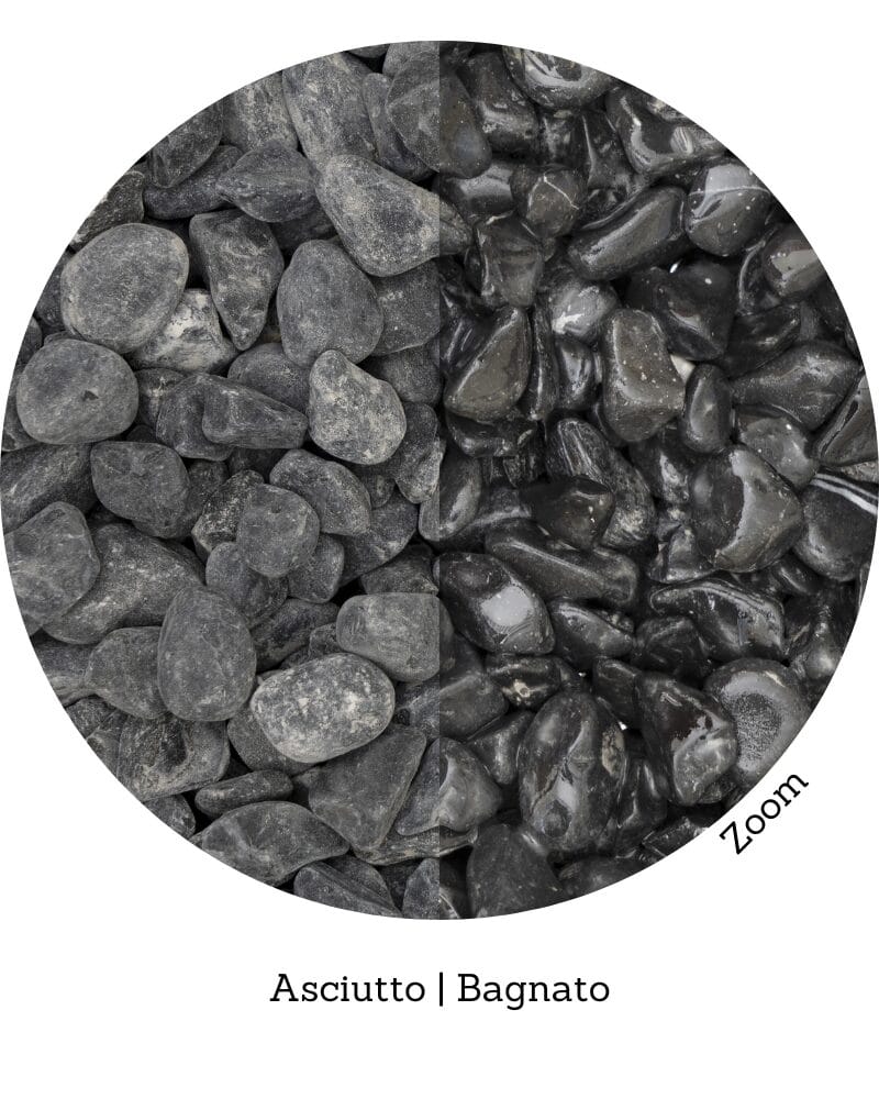 Ciottoli 8-13mm marmo nero assoluto sassolini decorativi terrarium piante giardinaggio home decor asciutto bagnato zoom